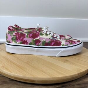Vans Romantic Floral Women's 8 Pink Red Shoes Skateboarding All Over Print Roses